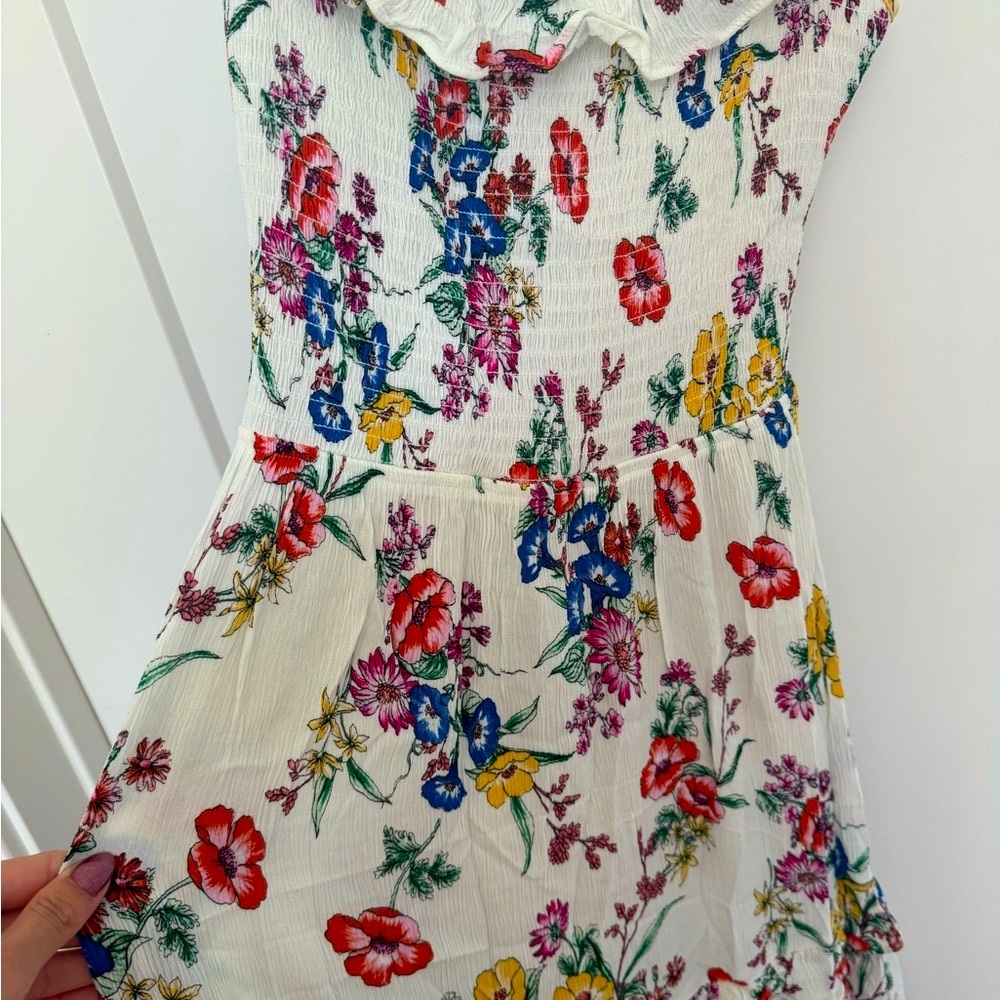 Express Floral White Maxi Dress XS - Picture 4 of 6